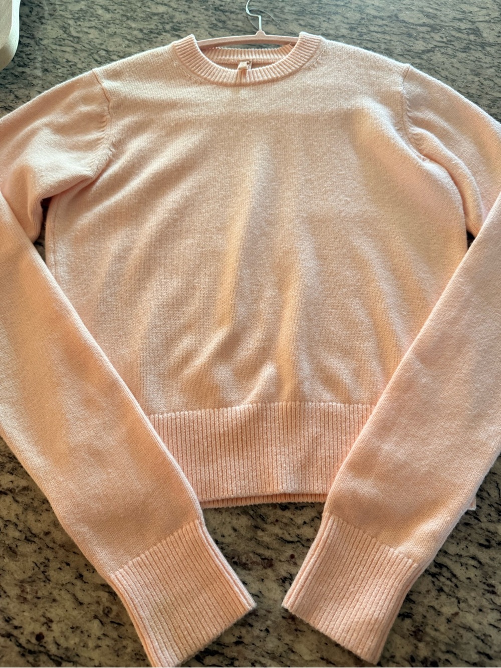 ♡ SKIMS Sweater Knit Ribbed Long Sleeve Crew Neck Primrose